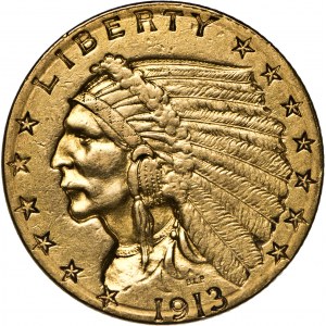 USA, 2 ½ dolara, 1913, Indianin