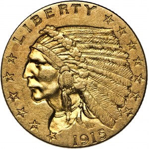 USA, 2 ½ dolara, 1915, Indianin