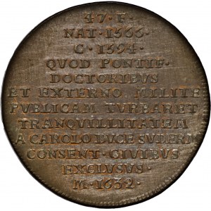 Zygmunt III Waza, medal ze szwedzkiej serii królewskiej autorstwa I C Hedlingera