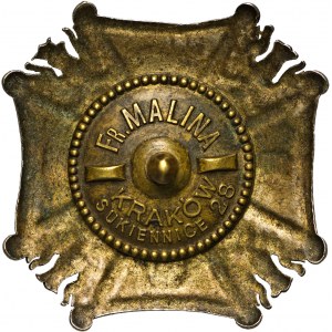 Odznaka 8 Pułku Ułanów, 1784-1918, nakrętka, Fr. Malina, 40,5 x 40,5 mm