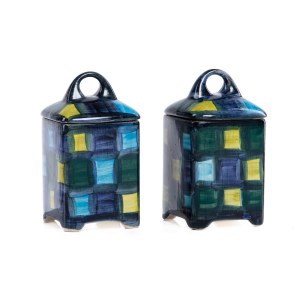 Pair of kitchen containers - Faience Works Kolo