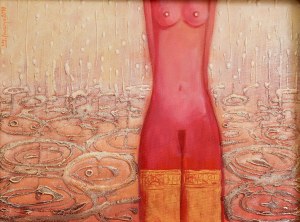 Małgorzata SEWERYN (ur. 1971), Różowy akt w deszczu, 2010