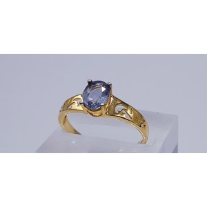 RING WITH NATURAL sapphire - 3300 zl. - video , lab report.
