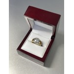 Złoty pierścionek z brylantem 3,3 ct. wraz z certyfikatem