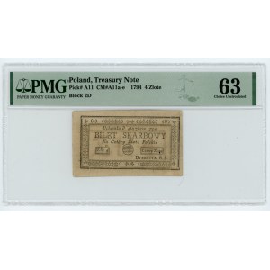 4 zlaté série 1794 (2)(D) - PMG 63