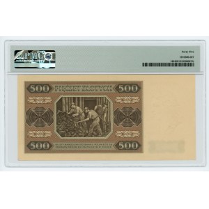 500 zloty 1948 - AF series - PMG 45