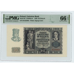 20 gold 1940 - H series - PMG 66 EPQ