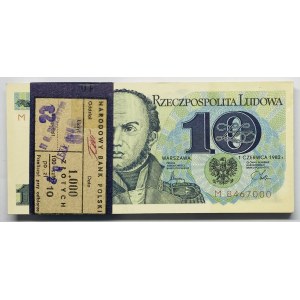Paczka bankowa 10 złotych 1982 seria M (100 sztuk)