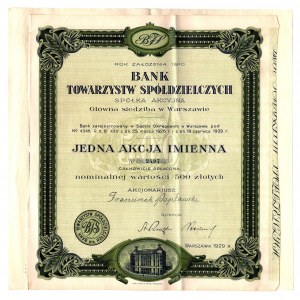 Bank of Cooperative Societies, 500 zloty 1929