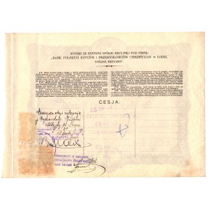 Bank Polskich Kupców i Przemysłowców Chrześcijan w Łodzi - imienna - Em.5, 100 x 500 marek 1923