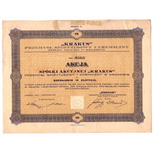 KRAKUS Spirits and Chemical Industry, 16 zlotys 1927.