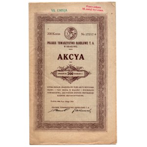 Polskie Towarzystwo Handlowe T.A. v Krakove - 200 korún 1919