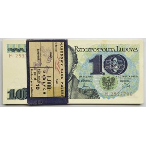 Bankovka 10 zlotých 1982 séria M ( 93 kusov)