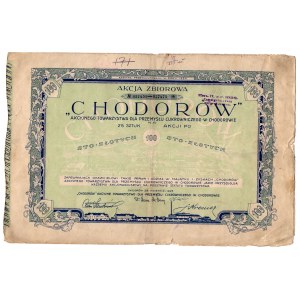 Khodory Sugar Industry, - 100 zlotys 1924