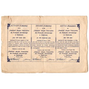 Chodorów Przemysł Cukrowniczy, - 100 złotych 1924
