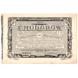 Cukrovarnický průmysl Chodorów, - 100 zlotých 1924