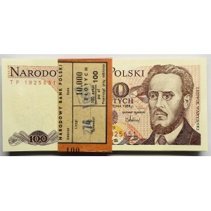 Bankpaket 100 Zloty 1988 Serie TP ( 100 Stück)