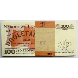 Bankovní balík 100 zlotých série 1988 TP ( 100 kusů)
