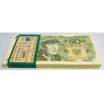 Bank parcel 50 zloty 1988 series HR ( 100 pieces)