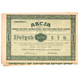 Akciová společnost pro těžbu draselné soli - Lvov - 100 zlotých 1929