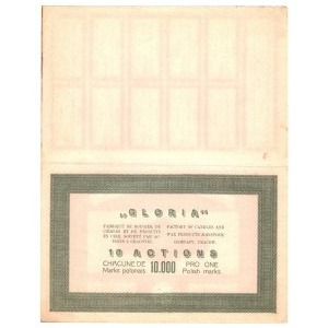 Gloria Candle and Wax Factory S.A., 10 x 10,000 mkp 1923 .