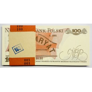 Paczka bankowa 100 złotych 1986 seria RY (100 sztuk)