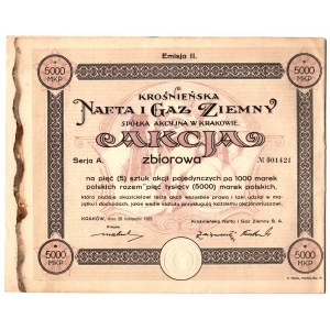 Krosno Nafta i Gaz Ziemny w Krośnie S.A., - Sammelaktie 5 x 1000 Mkp II Serie A Ausgabe