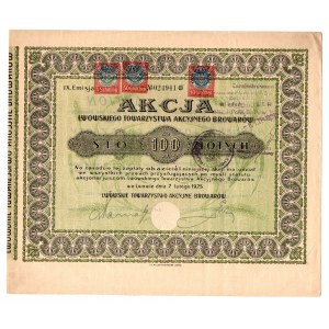 Lviv Joint-Stock Brewers Society -IX Issue- 100 zloty.