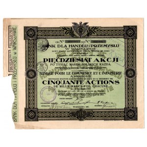 Bank for Trade and Industry, Em.10, 50x 1,000 mkp 1923