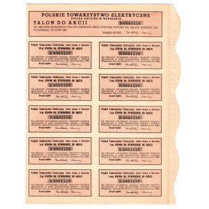 Polská elektrárenská společnost, 100 zlotých 1934 - - registrovaná přednostní práva