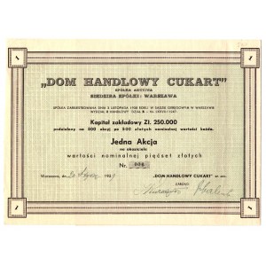 Dom Handlowy CUKART - 1 x 50 złotych 1939 - niski numer seryjny 006