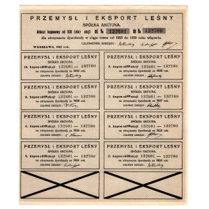 Lesnický průmysl a export - 100 x 1 000 polských marek 1923 - registrovaná výsada