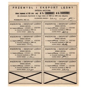 Forest Industry and Export - 100 x 1,000 Polish marks 1923 - registered privileged