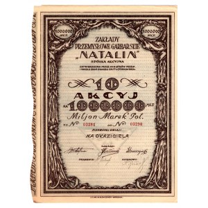 Zakłady Przemysłowe Garbarskie NATALIN SA - 10 x 100,000 Polish marks