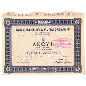 Bank Handlowy in Warsaw - 5x 100 zlotys 1936 Em., XVI