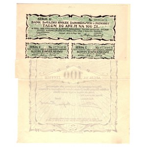 Bank Związku Spółek Zarobkowych S.A. w Poznaniu, 100 złotych 1925 - seria C