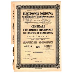 Elektrownia Okręgowa w Zagłębiu Dąbrowskiem - 100 zł 1935