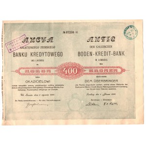 Galician Land Credit Bank in Lviv - 400 crowns 1920 Em., XI