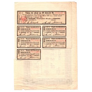 H. CEGIELSKI Towarzystwo Akcyjne - 50 złotych 1924 Poznań - RZADKA