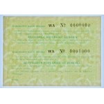National Bank of Poland - Talon worth 450 zlotys exchangeable for rubles in the USSR - Ser. ZA 0000000