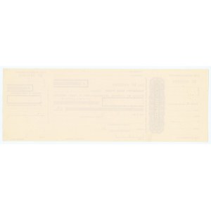 National Bank of Poland - Settlement cheque Series BP 000000 MODEL
