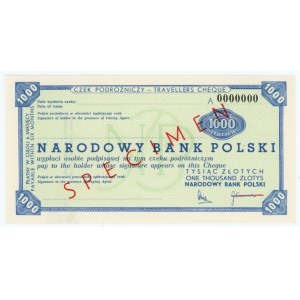 Traveler's check worth 100 zlotys - SPECIMEN ser. A 0000000