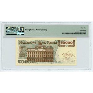 50.000 złotych 1989 - pierwsza seria A - PMG 65 EPQ