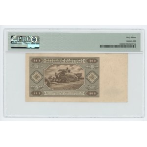 10 złotych 1948 - seria A - PMG 63