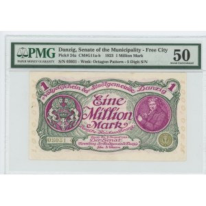 GDAŃSK - 1 million marks 1923 - PMG 50