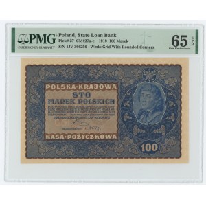 100 marek polskich 1919 - IJ Serja V - PMG 65 EPQ