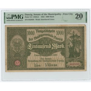 GDAŃSK - 1000 marek 1923 - PMG 20