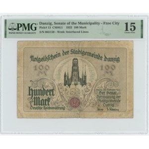 GDAŃSK - 100 marks 1922 - PMG 15