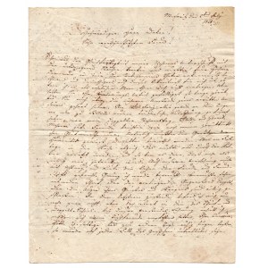 Dokument z 1828 roku Międzyrzecz - papier ze znakiem herbowym oraz napisowym C & I Honig
