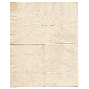 Document dated 1828 Międzyrzecz - paper with coat of arms mark and inscription C &amp; I Honig